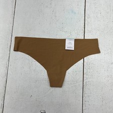 Auden Brown Seamless Invisible Edge Thong Underwear Women's Size Small 4-6 NEW