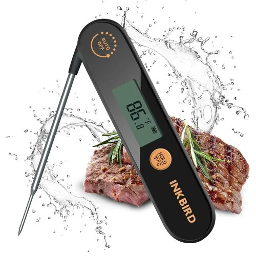 Meat Thermometer with Foldable Probes IPX5 Waterproof Rechargeable Thermometer Meat Thermometer with Foldable Probes IPX5 Waterproof Rechargeable Thermometer