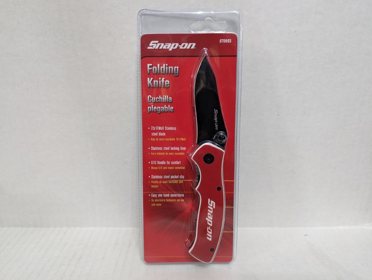 SNAP-ON 870993 Red High Carbon 7Cr17MoV Stainless Steel Linerlock