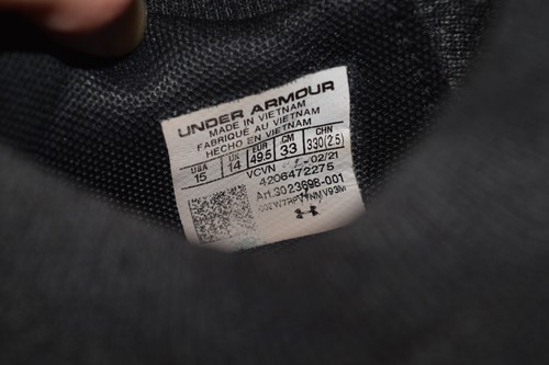 Under Armour TriBase Reign 3 Men's Size 15 Black Cross Trainers 3023698-001 - Picture 10 of 10