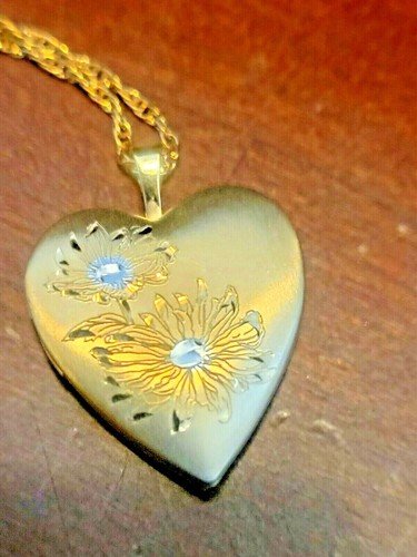 Krementz Princess Pride 14kt gold heart locket usa nice valentine gift gtl202 - Picture 2 of 5