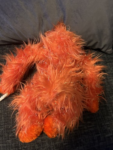 Rare Russ Berrie Orange Glitter Monkey Jambo Plush Toy VGC - Picture 3 of 4