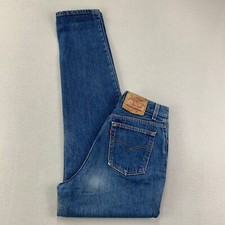 VTG Levi's 501 Jeans USA Womens 8 Blue Button Fly High Rise Straight Leg Faded