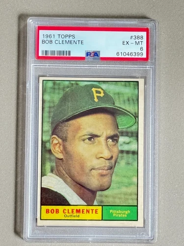 Roberto Clemente -- 1961 Topps #388 PSA 6 -- High Grade Vintage Baseball