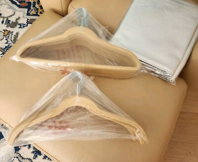 THE JOY HANGERS 37 PC MEGA SET SAND (TAN) with CHROME HOOKS  & GARMENT BAG NEW
