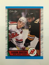 1989-90 Aaron Broten 180 OPC New Jersey Devils O-Pee-Chee Hockey Card 130Z