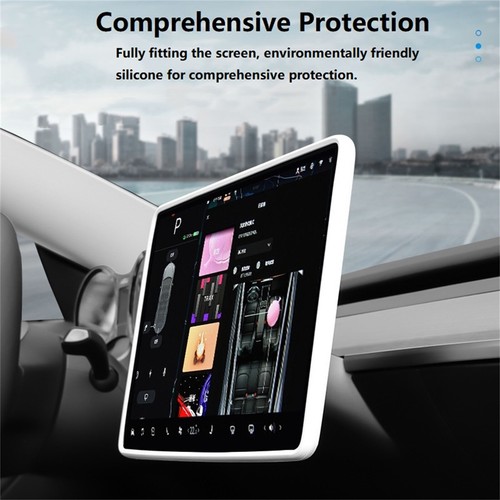 For Tesla Model 3 Y Silicone Trim Protector Cover Center Navigation Screen Case - Picture 12 of 17