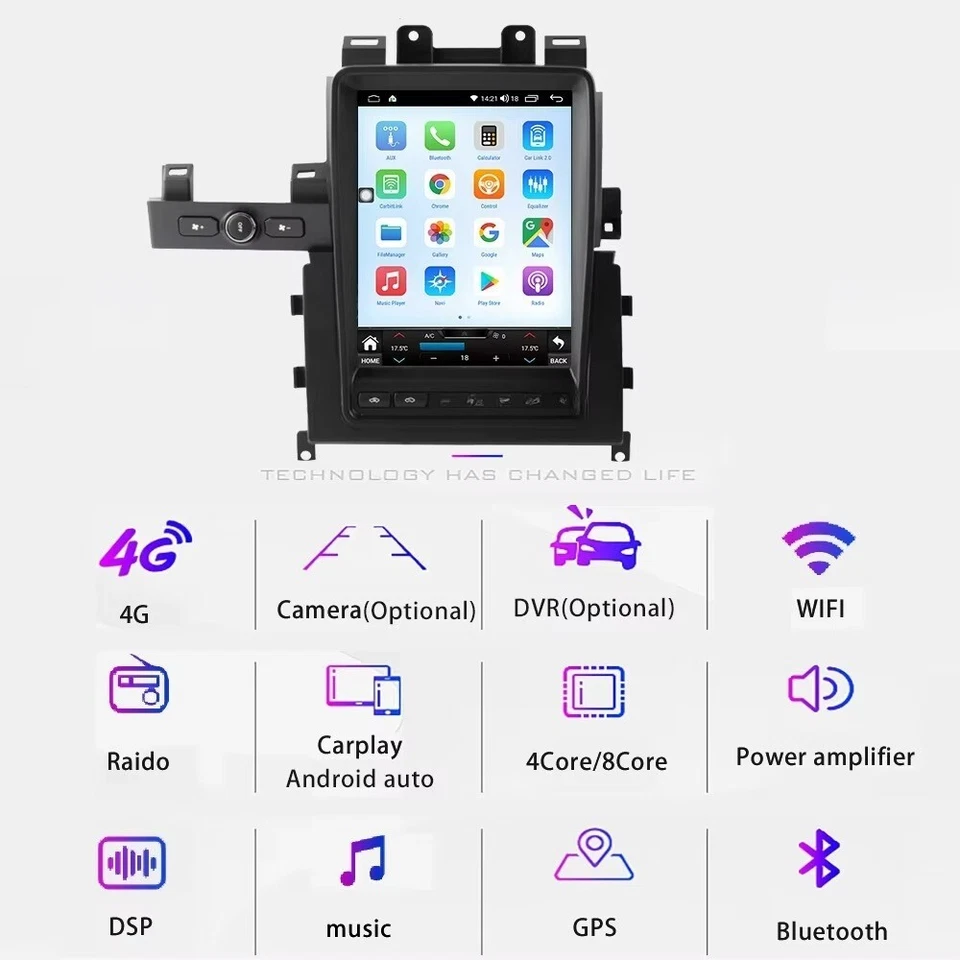 9.7" For Nissan GT-R GTR R35 2008-2017 Car Radio Android 13 Auto GPS Navigation - Image 3 of 4