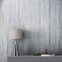 Vliestapete Used-Look Putz Optik Grau Blau Silber Metallic 35160 (5,61€/1Qm)