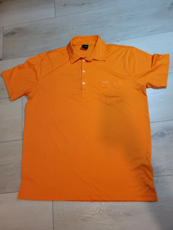 Sligo Orange Solid Golf Polo performance EXTRA LARGE pocket  - Image 2 of 4