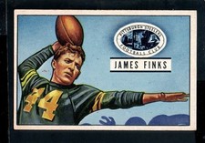 1951 Bowman Football Card #130 Jim Finks-Pittsburg Steelers Ex Mint Card