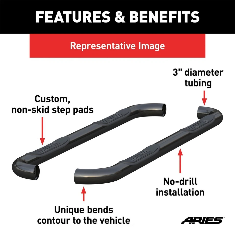 Step Nerf Bar-Base, Crew Cab Pickup Aries Offroad 202004 fits 2001 Toyota Tacoma Foto 4 de 4