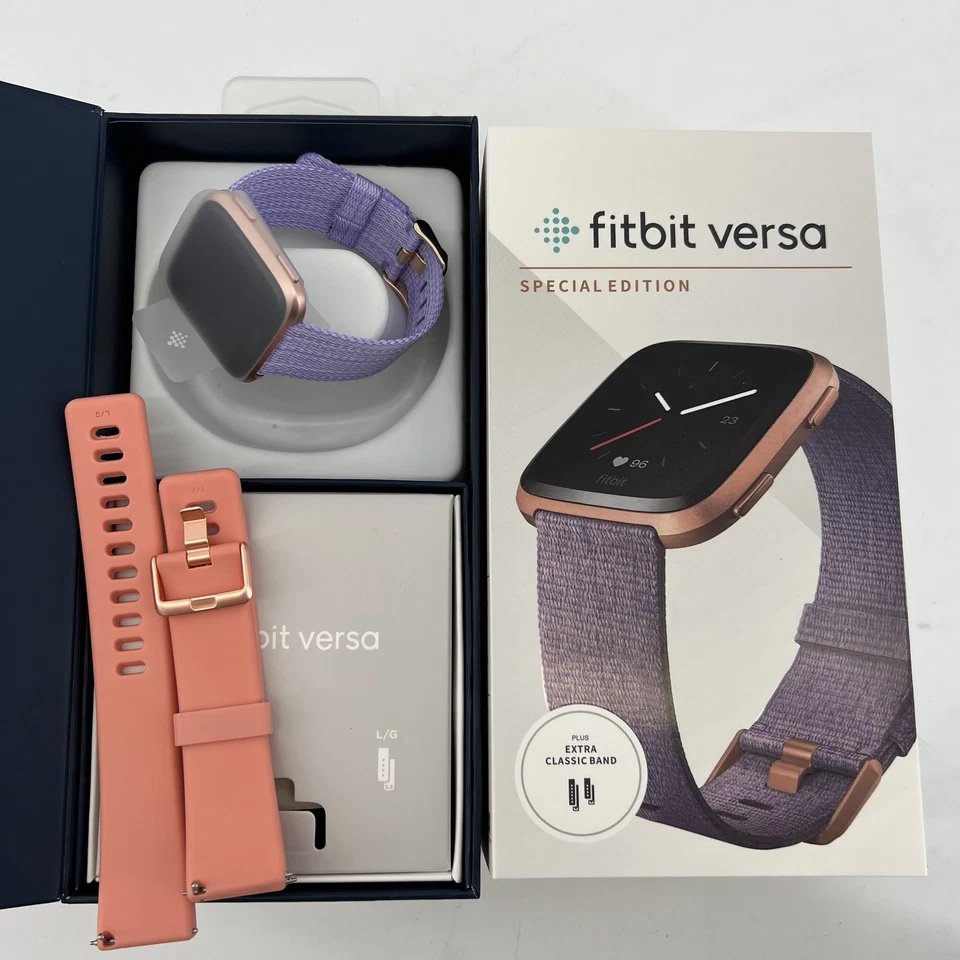 NEW Fitbit Versa Smart Watch Fitness Activity Tracker with S & L Sizes Band - Image 2 of 4