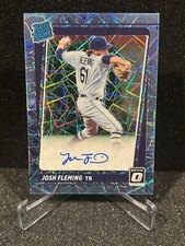 Josh Fleming 2021 Donruss Optic Rated Rookie Blue Velocity Auto /75