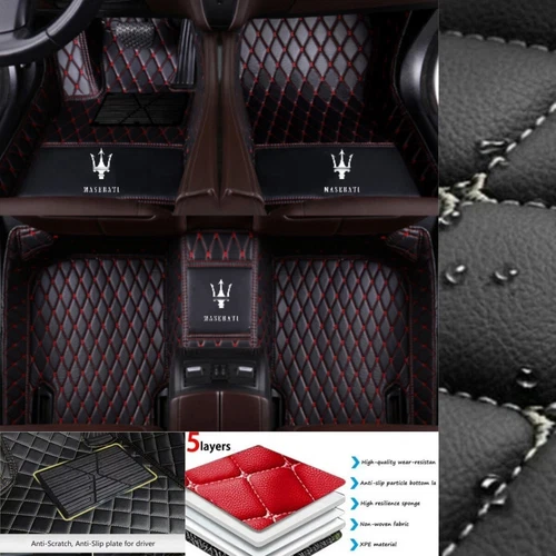 For Maserati Ghibli Gran Turismo Quattroporte Car Floor Mats Waterproof Custom - Imagen 15 de 35