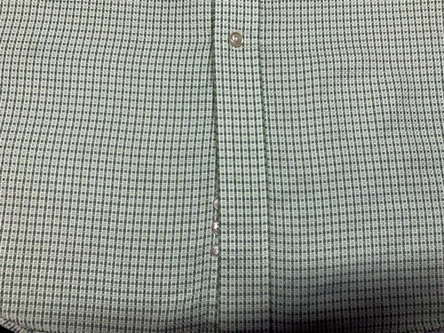 Paul Fredrick Mens Button Front Long Sleeve Cotton Green White Plaid Shirt 16 35 - 第 3/4 張圖片