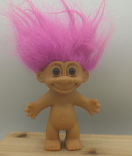 Russ Troll Doll 5 Inch Pink/Purple with Brown Eyes 80s/90s Vintage
