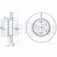 2X Delphi Bremsscheibe BG3733 FüR Renault Laguna KG0 2 BG0 16V BG0A BG0L BG1G