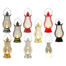 LED Oil Lamp Vintage Portable Hangable Battery Operated Electric Kerosene Lanter