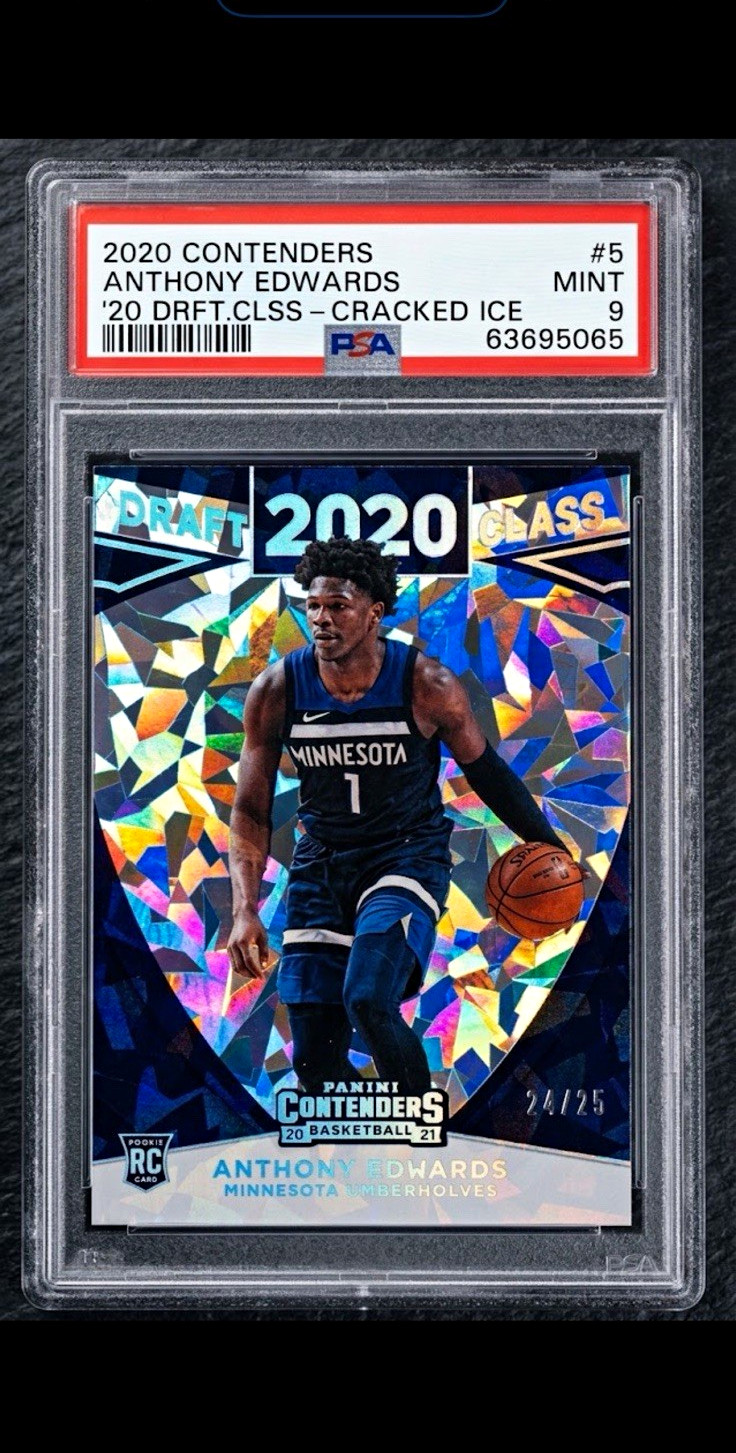 Panini Contenders 2020-21 Anthony Edwards #5 Cracked Ice /25 RC PSA 9 EBay 1/1