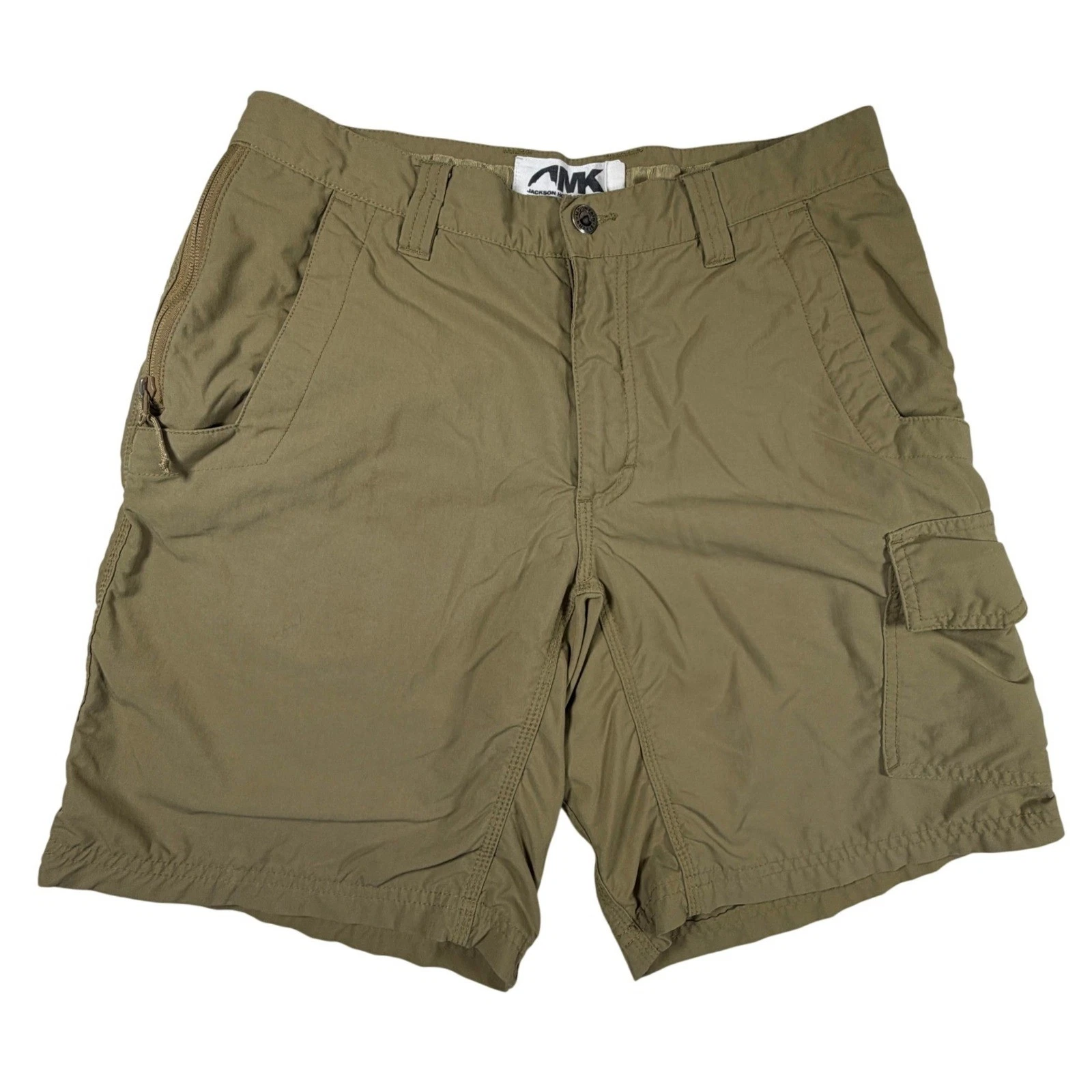 Mountain Khakis MK Jackson Hole Wyoming Cargo Shorts Mens 32x9 Khaki Tan Utility