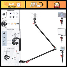 33" Extra-Long Magic Arm with Super Clamp 360 Ball Heads for Photography