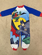 Batman The Animated Series One Piece Fleece Pajama Youth 5 Vintage 90's