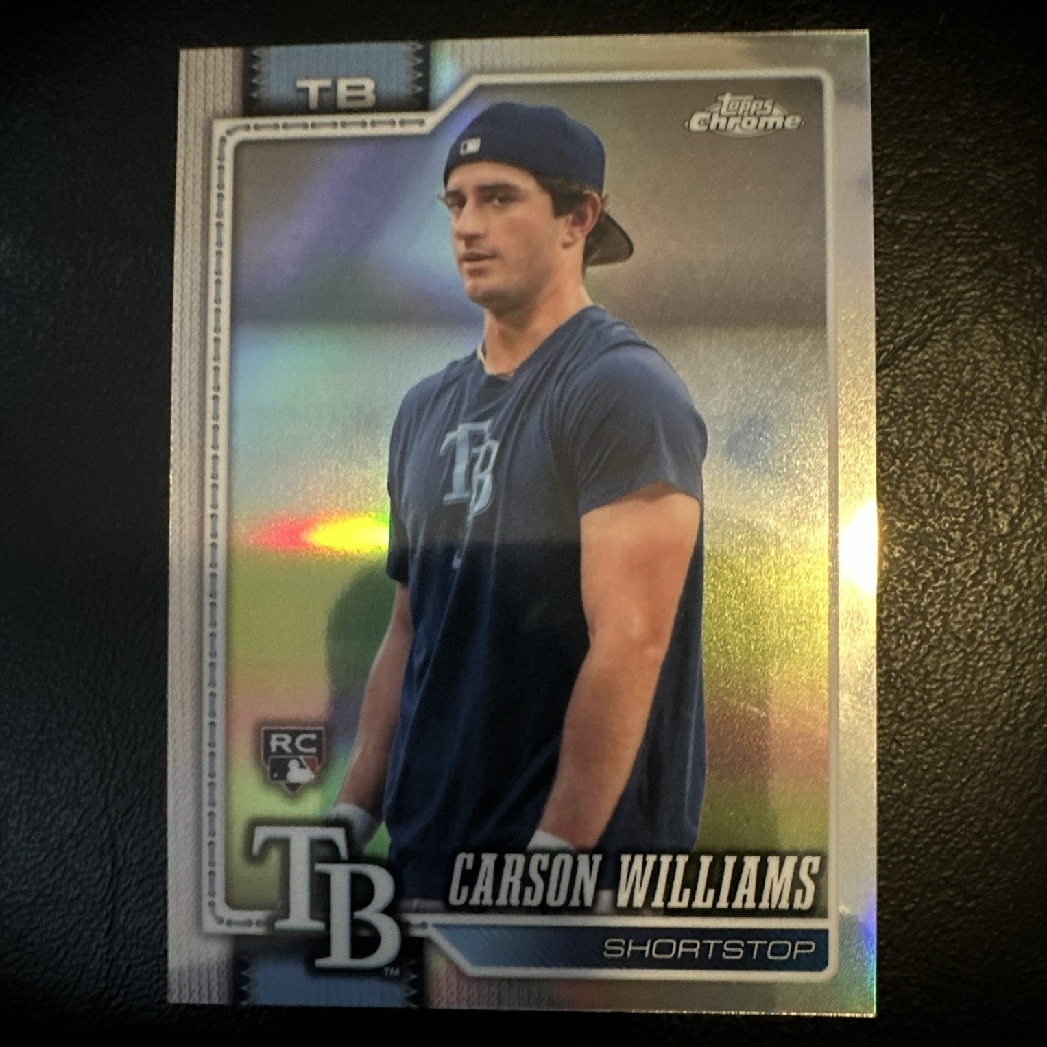 Topps Chrome 2026 Carson Williams Tampa Bay Rays RC SSP #195