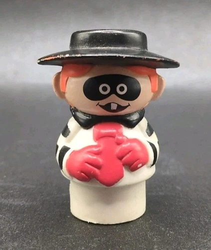 Rare Vintage Fisher Price Little People #2552 McDonalds Hamburglar Figure HTF