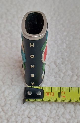 Metal Lighter Case Cover Fits Mini Bic Lighter Rose & Heart W/ 'Honey' Banner - Picture 9 of 16