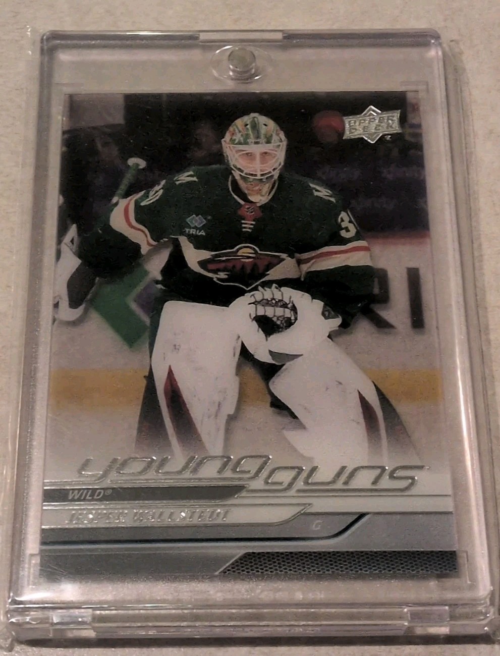 2024-25 Upper Deck Young Guns Clear Cut Jesper Wallstedt RC #202 Minnesota Wild