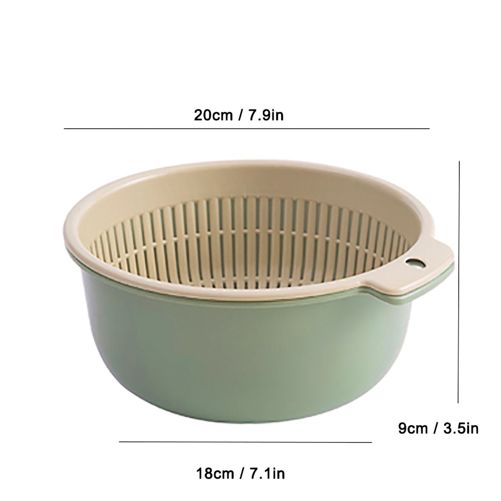 Double Layer Vegetable Washing Basket Fruit Drain Basket Kitchen Strainer Basket