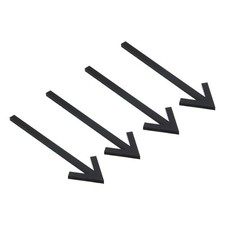 6.3" Arrow Sticker Signal, Pack of 4 Acrylic Directional Stickers
