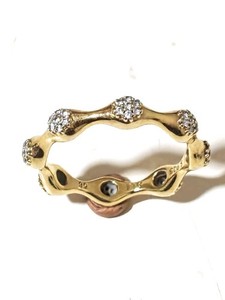 Authentic Genuine Pandora Shine 14ct Yellow Gold Plated Love Pods Cluster Ring Size 56