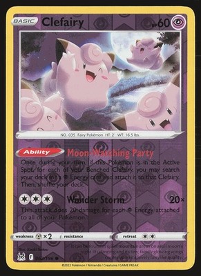 SWSH11: Lost Origin Clefairy #062/196 Reverse Holo Pokemon Card | eBay