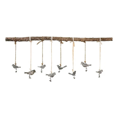 Uttermost Birds On A Branch Traditional Elm Wood Wall Art in Bronze/Ivory - Picture 2 of 4