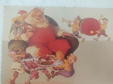 Ansichtskarte Weihnachtsmann mit Wichtel AK Coca-Cola.C6