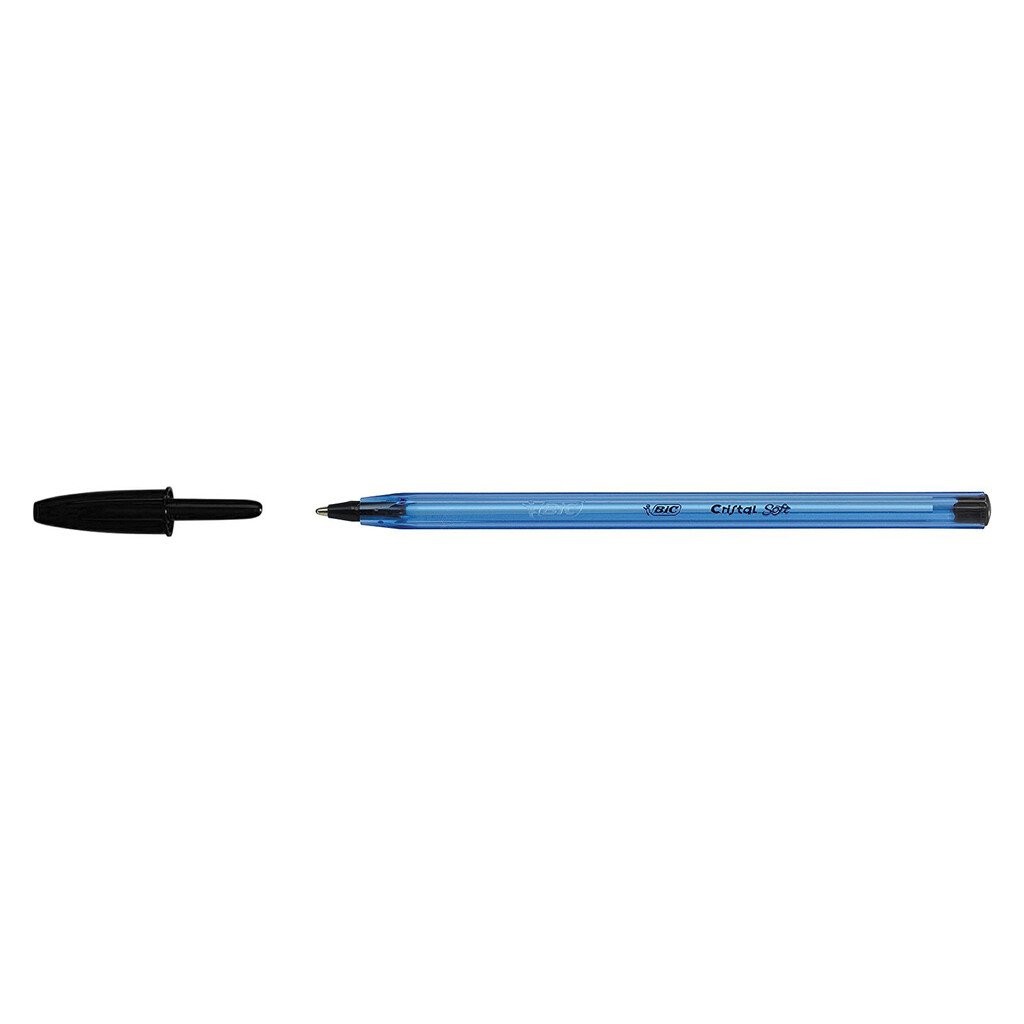 Bic – Bic Penna A Sfera Nera Cristal Soft 50 Pezzi