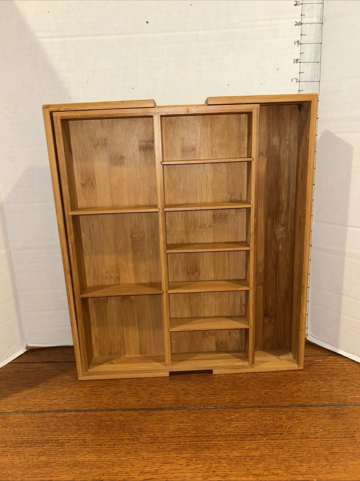 Organizador de inserción de cajón de madera - 5 secciones - Madera maciza Foto 3 de 4