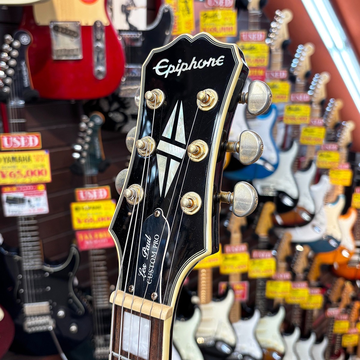 Epiphone Les Paul Custom PRO Used 2015 Maple+Mahogany body EB w