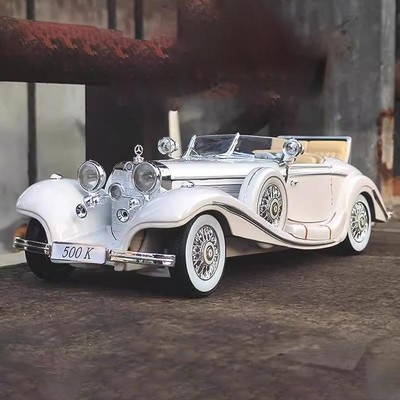 1:18 1936 Mercedes-Benz 500K Diecast Classic Car Model with Sound