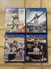 PS4 Games Lot Of 4 Madden 15,16,18, & 18 - Tested