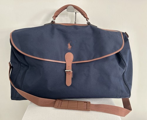 Polo Ralph Lauren Navy Classic Travel Duffle Weekender Crossbody Strap