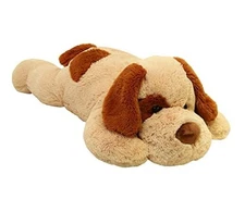 YESGIRL 26.8 inch 5 lbs Dog Weighted Stuffed Animals, Weighted Dog Light Brown