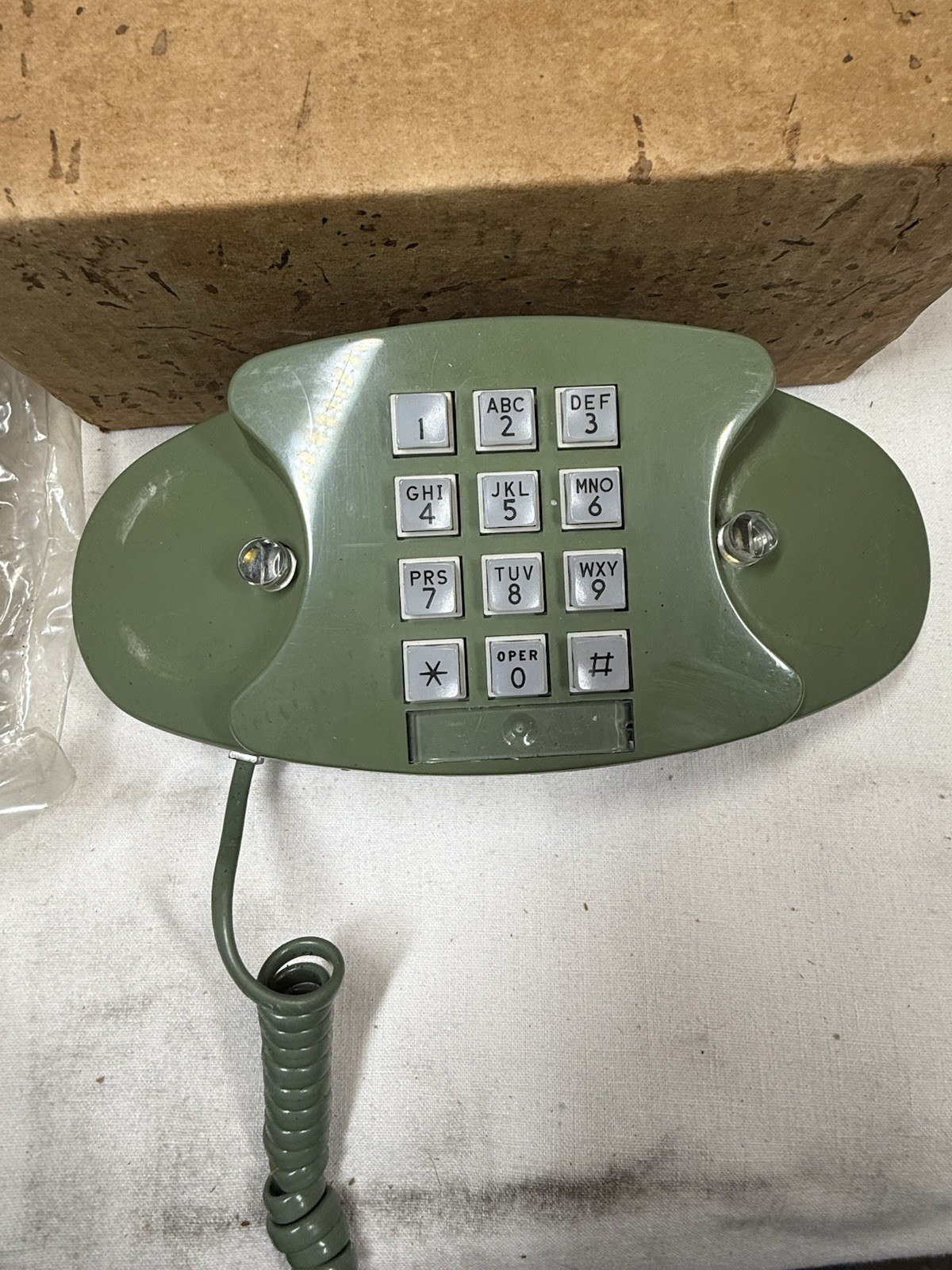 Vintage Princess Touch-tone Green Western Electric Bell System Phone 2702BM NIB