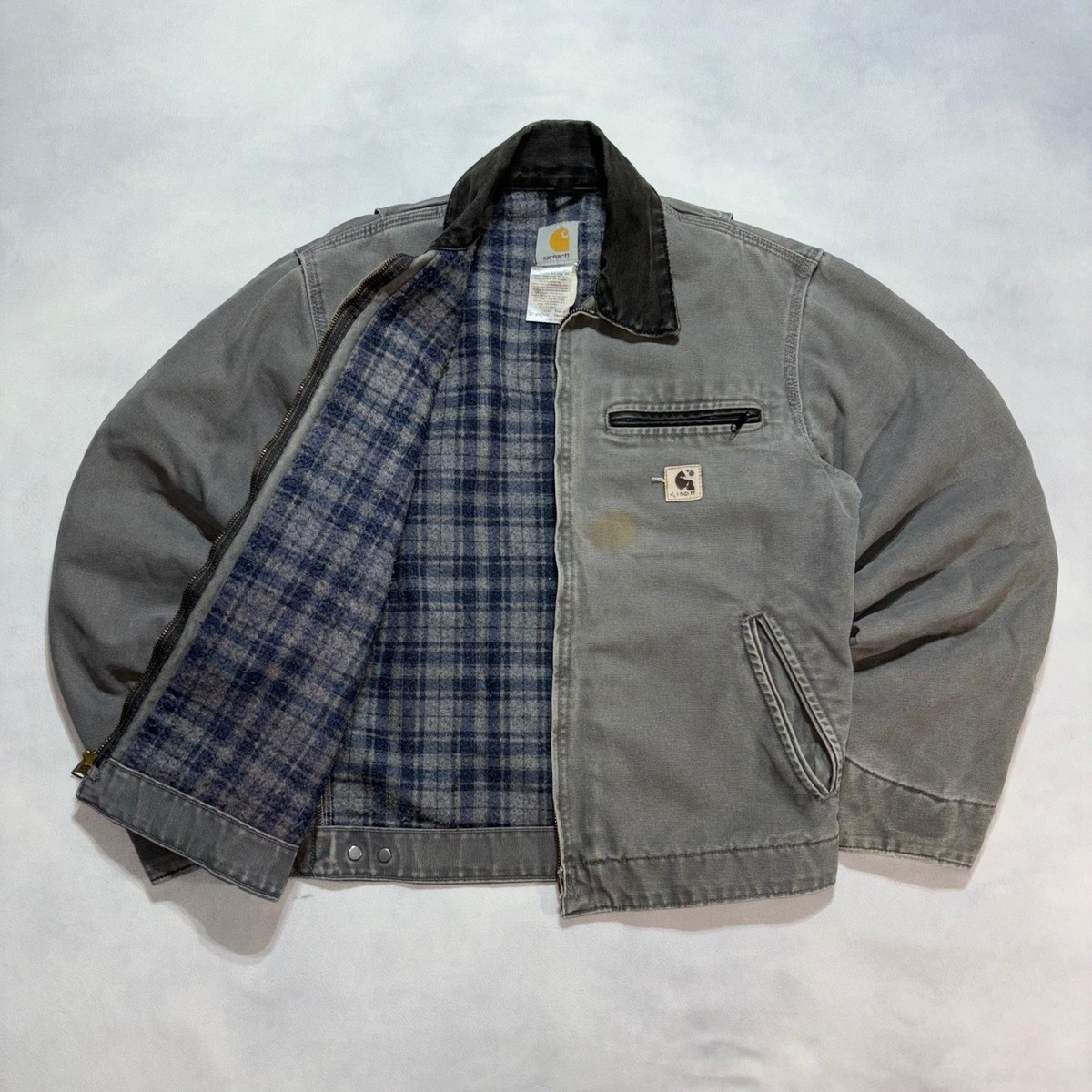 Carhartt Detroit Jacket J97 MTL Men's Small Metal Gray Blanket