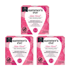 Summers Eve Cleansing Cloths 16 Count Sheer Floral 3 Pack 