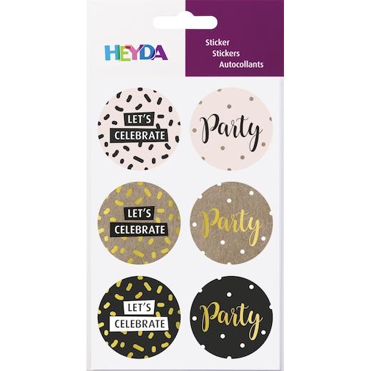 Heyda Ø 40mm Stickers 24pcs - Party