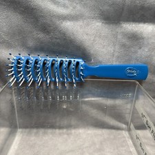 Vintage Goody Hairbrush Blue 7 3/4 Vented Bristles With Nubs Made In USA
