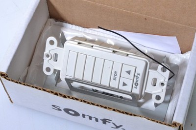 Somfy Decoflex Wirefree RTS Wall Switch, 5-Channel, White (1810813) NIB